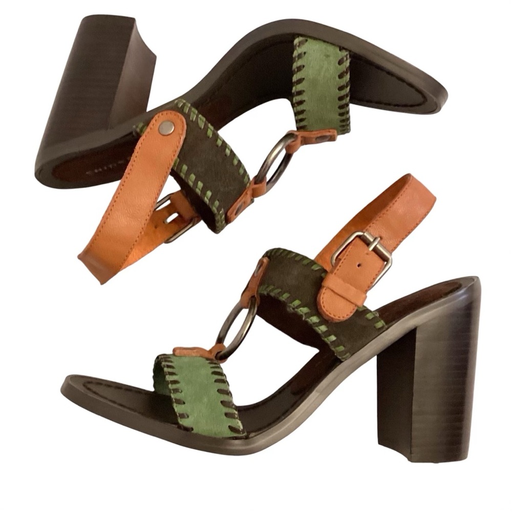 Chinese Laundry 9.5 NIB Womens Suede Leather “Golden Chocolate Brown Green Shoes